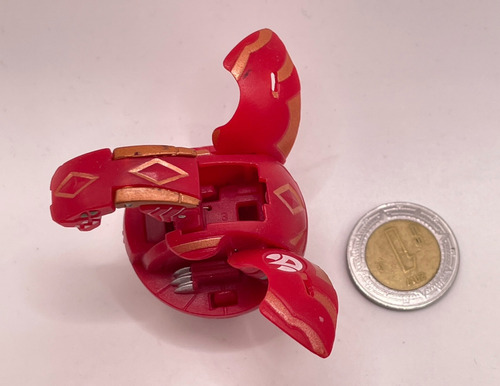 Bakugan Battle Warriors Red Dragon Dragonoid Y Lanzador 2009 (Usado)