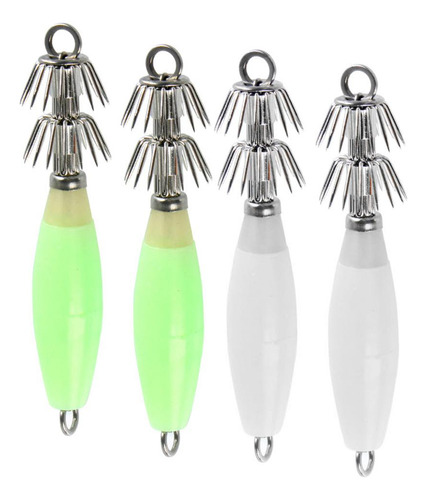 4pcs Cebos Duro Calamar Pulpo Para Cefalópodos Pesca En Mar