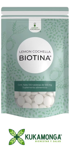 1 Biotina 100 Tabs + 1 Crema Colágeno 120 G - Lemon Cochella Sabor Sin sabor