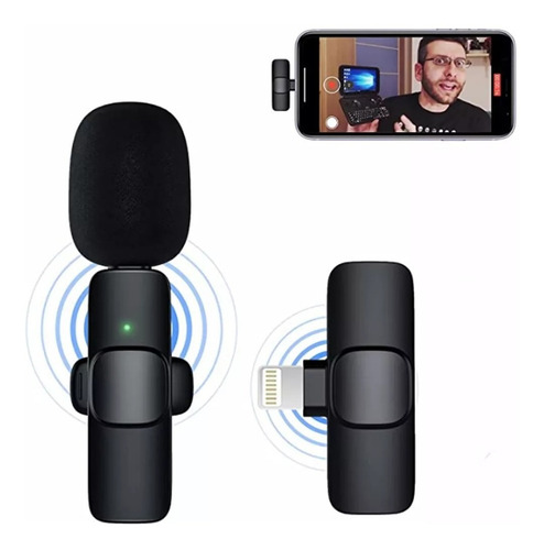 2 Micrófonos Lavalier Solapa Inalámbrico Compatible iPhone