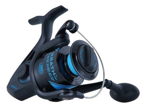 Carrete Penn Pesca Spinning Wrath - Wrth6000c Color Negro Lado de la manija Derecho/Izquierdo