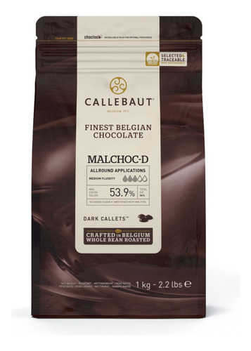 Chocolate Semi Amargo 53.9% Sin Azúcar Callebaut Malchoc-d 