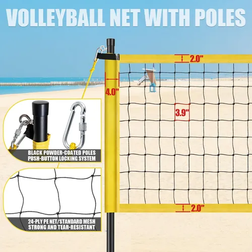 Red De Voleibol Para Patio Trasero, Red De Voleibol Al Aire.