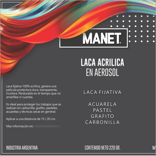 Laca Fijativa Brillante Aerosol 220ml Óleo Transparente