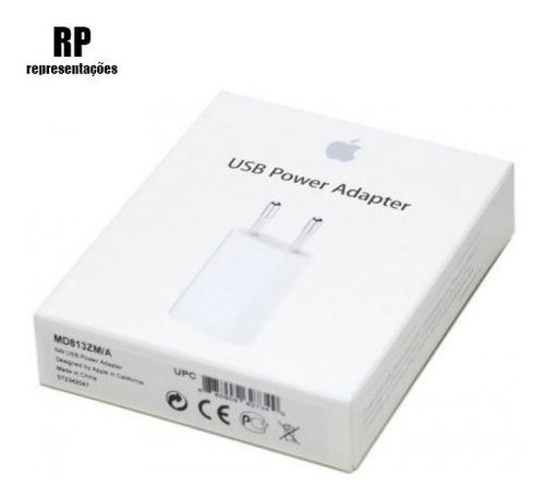 Carregador Usb Apple iPhone Md813zm/a 5w Usb Power Adapter 