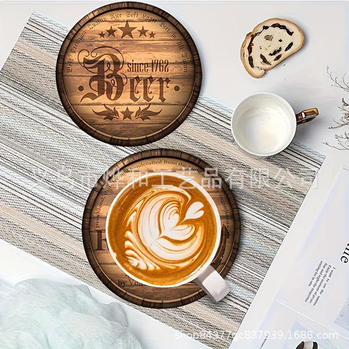 6 Posavasos De Madera Para Bebidas, Juego De Posavasos De