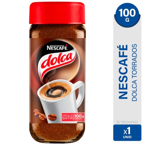 Café instantáneo fácil de batir Nescafé Dolca frasco 100 g