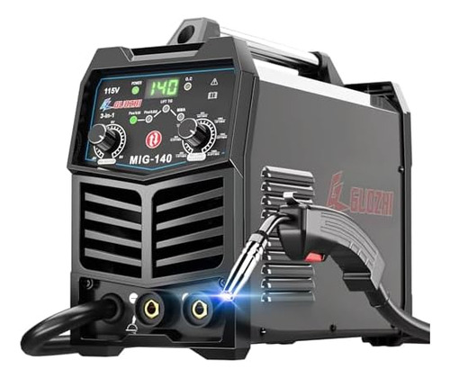 Gz Guozhi Soldador Mig 140a, 3 En 1 Soldador Flux Mig/arc/li