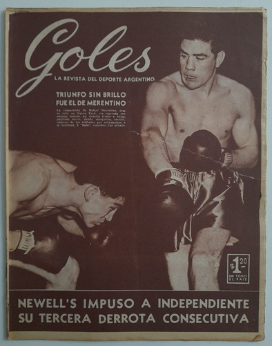 Revista Goles 371 Merentino Boxeo Newells Independiente