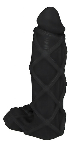 Pene macizo Dominator, flexible, no tóxico, 22 x 6,8 cm, negro