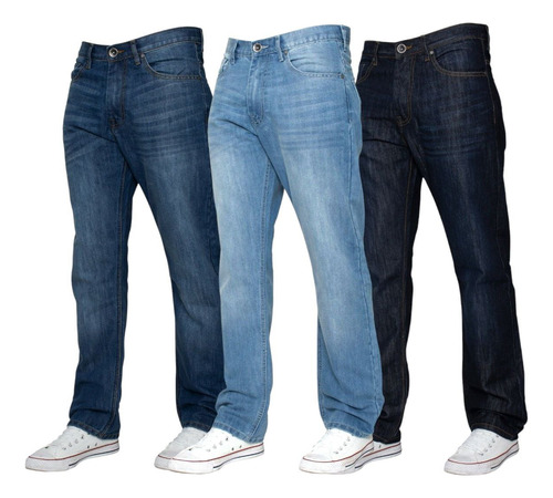 Lote De 3 Jeans Corte Recto Casual Tallas De 28 A 36.