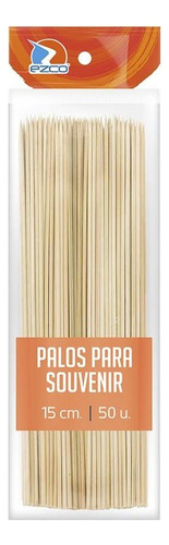 Palitos De Brochette Ezco Natural P/ Souvenir 15 Cm Pack X50