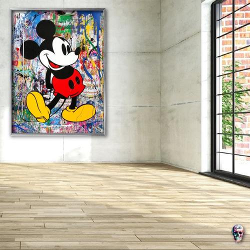 Cuadro Canvas Decorativo Mickey Graffiti