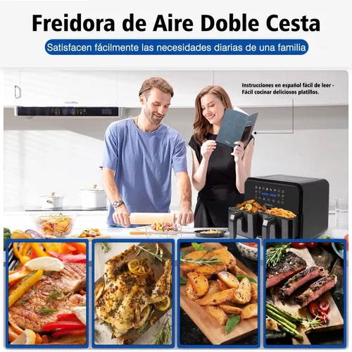 Compre Freidora De Aire De Doble Cesta 8 En 1 Con Control De