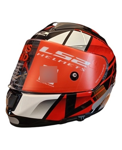 Capacete Ls2 Ff397 Ft2 Krypton Vermelho/branco Viseira Solar