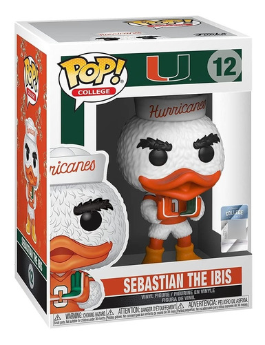 Funko Pop Mascots University Of Miami Sebastian The Ibis