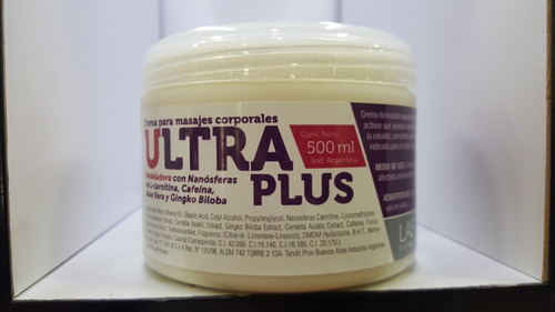 Imagen 1 de 4 de Crema Para Masajes Corporales Ultra Plus Las Claras X 500ml