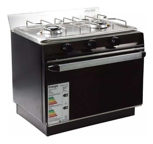 Anafe Con Horno Cocina Brogas 2 Hornallas Gas Env / Natural