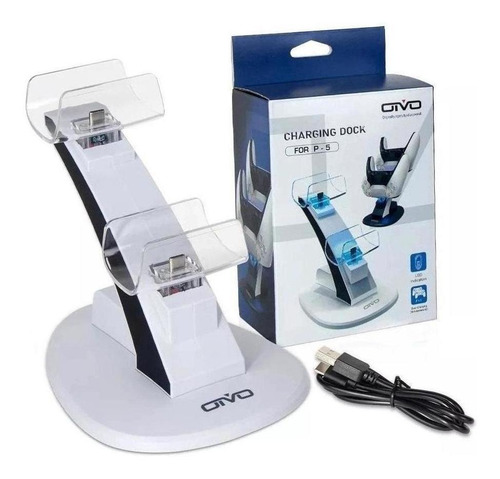 Carregador Duplo Dock Station Compatível Controle Dualsense