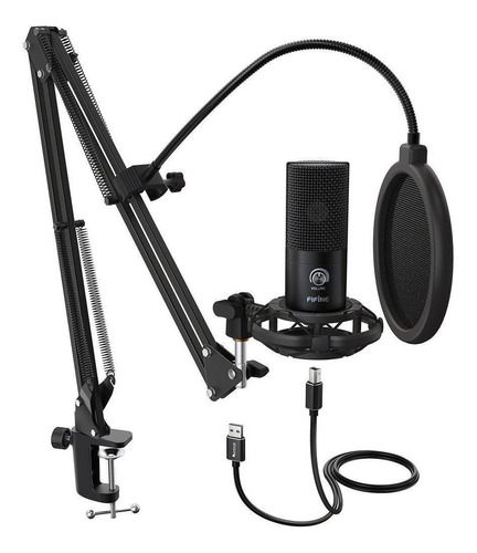 Imagen 1 de 4 de Micrófono Fifine T669 condensador cardioide negro