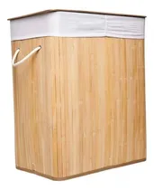 Comprar Cesto Ropa Doble Plegable Bambú Rectangular Con Tapa Asas