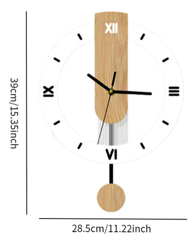 Reloj De Pared Decorativo Acrílico Con Adorno Colgante Para
