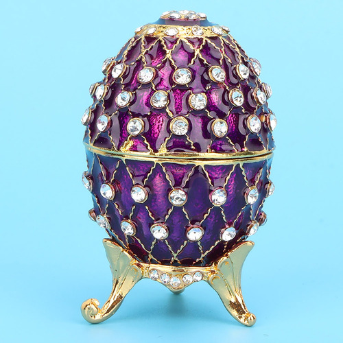 Joyería Vintage Esmaltada Con Forma De Huevo De Pascua Con D