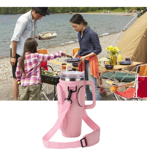 Y Bolsa Porta Botellas De Agua Vasos Aislados De 40 Oz Rosa