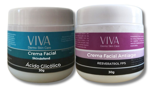 Kit Rutina Facial Skin Defend Glicólico+resveratrol Con Fps