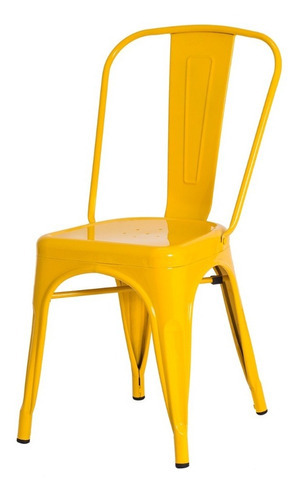 Cadeira Tolix Cozinha Sala De Jantar Varanda Gourmet Cor Da Estrutura Da Cadeira Amarelo