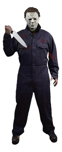 Adults Michael Myers Costume With Blood Knife Scary Hallowee