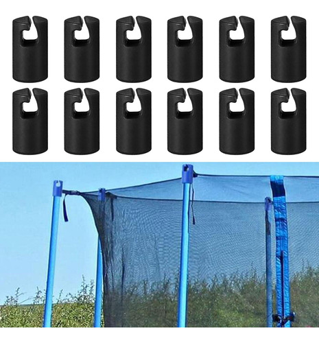 Funda Para Trampolín, Tapas Para Postes, Negro 12 Piezas