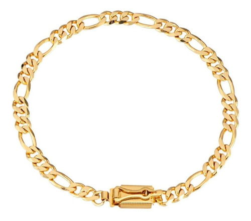 Pulseira Masculina Modelo 3x1 De 5 Mm Banhada À Ouro 18k