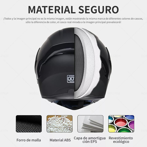 Casco Motocicleta, Casco Con Auriculares Bluetooth