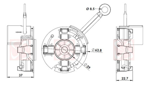 A024 Porta Escovas Motor De Partida Audi Volkswagen