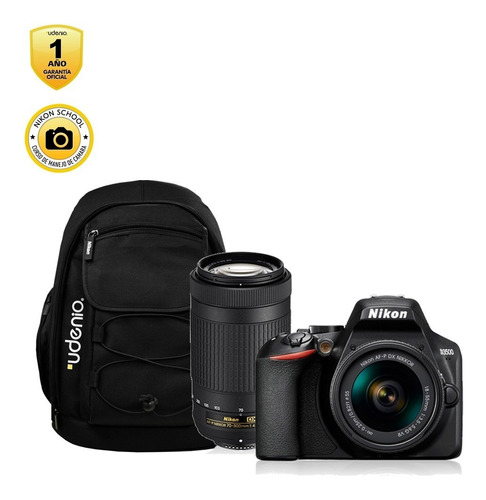 Cámara Nikon D3500 + Lentes 18-55 + 70-300mm + Mochila Nikon