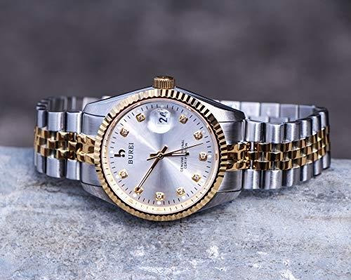 Burei Reloj Automatico De Lujo Para Hombre De Dos Tonos De A