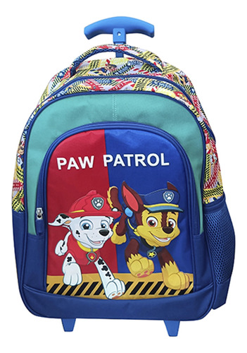 Mochila Infantil Paw Patrol 40x30x14 +ruedas / Carro Escolar