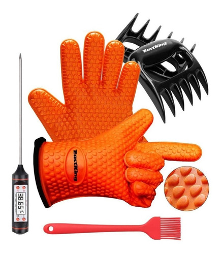 The No.1 Silicone BBQ /Cooking Gloves Plus The No.1 Meat Shredder Plus No.1 Silicone Baster PLUS eBooks w/ 344 Recipes Superior Value Premium Set 100% $ Back Satisfaction Guarantee 3 x No.1 Set 