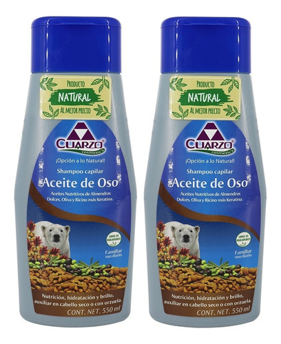 Shampoo Aceite De Oso Hidratación Y Brillo (2 Piezas)