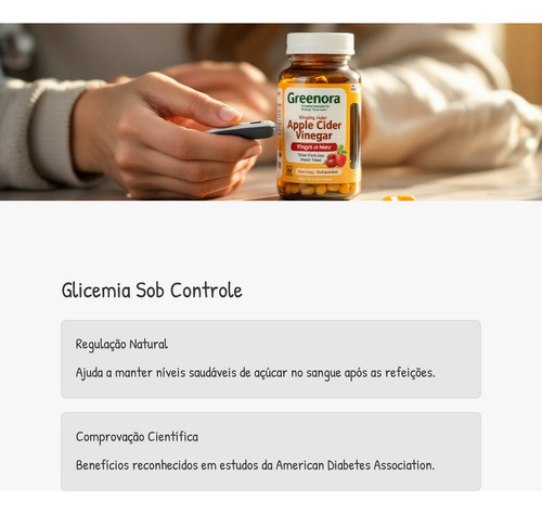 Vinagre De Maça Concentrado 120 Capsulas De 500mg Organico
