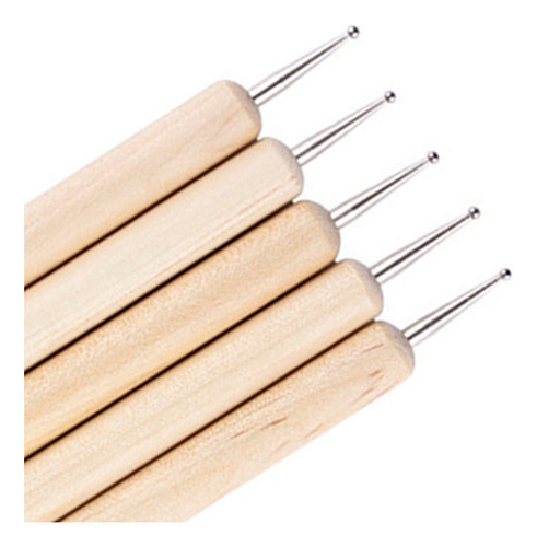 Puntero De Doble Punta De Decoracion Para Uñas Artes 5pcs