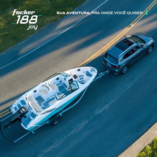 Imagem 2 de 2 de Focker 188 Joy C/ Motor Mercury 100hp 0 Hrs + Carreta Odne