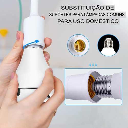 Câmera Ip Lâmpada Inteligente Sensor 360o Ptz C/ Sensor B-17