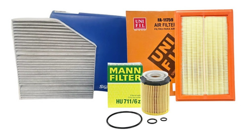 Kit Filtros Mercedes Benz C200 Berl 2015 Aire Cabina & Aceit