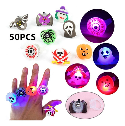 Anillo De Fiesta De Halloween For Niños De 50 Piezas