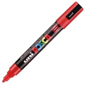 Caneta Posca Uni Ball Vermelha Pc-5m