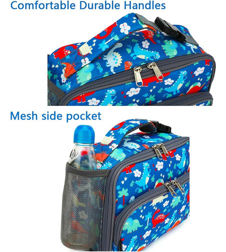 Bolsa Lanchera Flowfly Dinosaurio