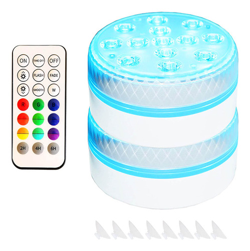 Control Remoto Sumergibles De Luces Led Rgb Dobles Para Esta