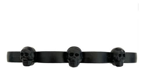 Manopla Negra Defensa Personal Acero Puño Americano Calavera Calavera Negro